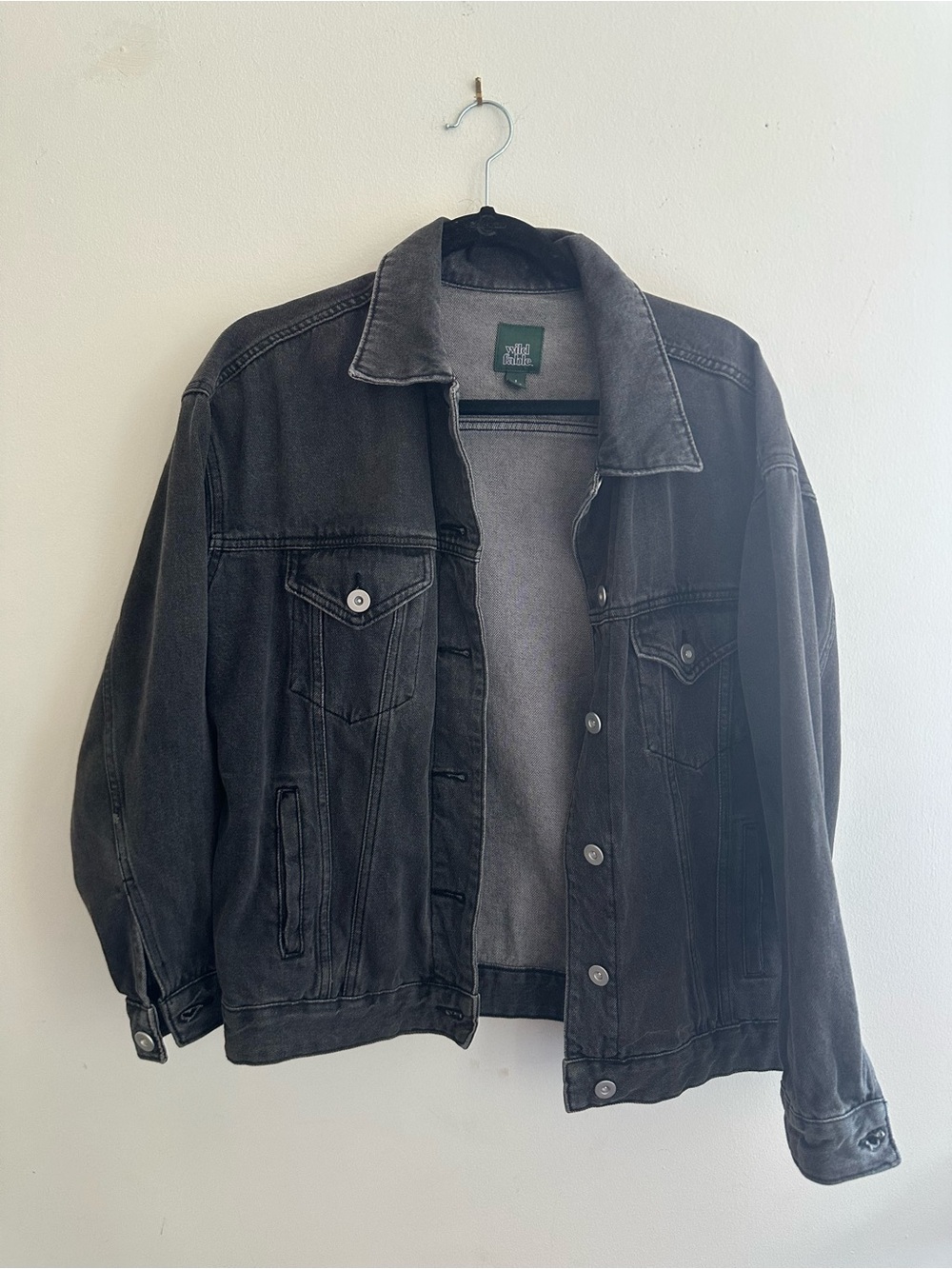 wild fable Washed Black Denim Jacket